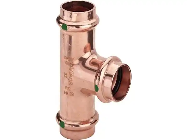 VIEGA Profipress tee 35 mm af kobber med SC-Contur Begränsat erbjudande