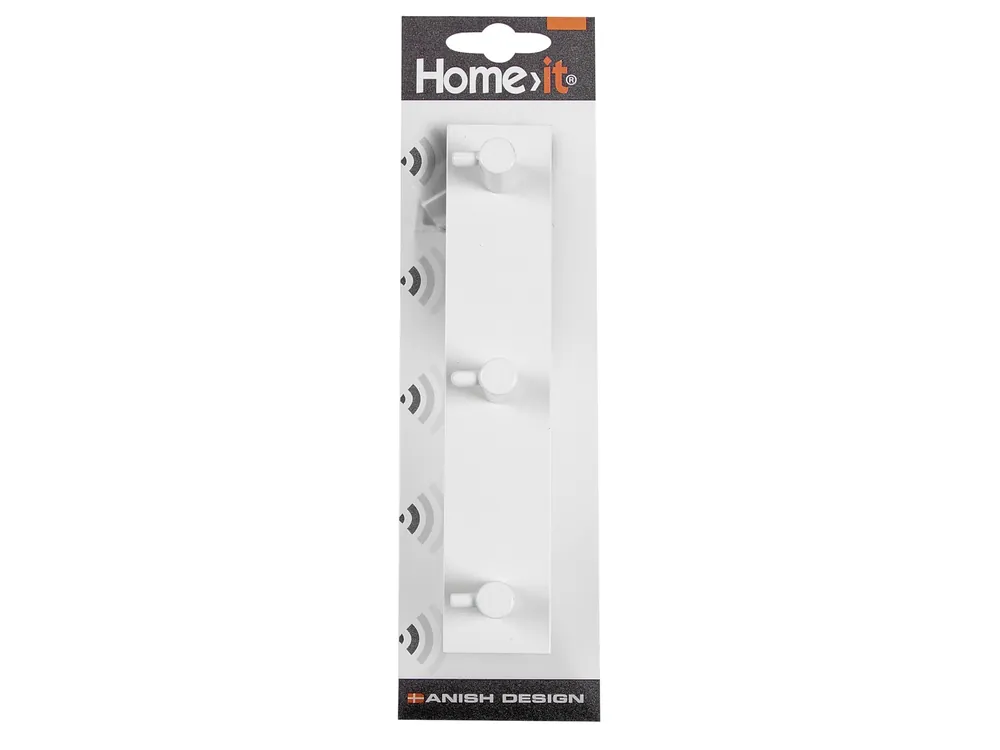 Premium Home> it® klädhängare med 3 klädkrokar 20 × 4 x 4 cm vit