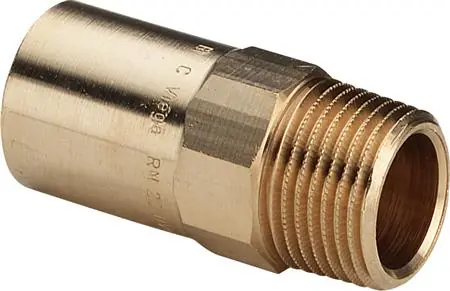 Erbjudande VIEGA Sanpress indstik 1/2-22 mm af rødgods nippel/nippel