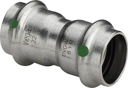 Erbjudandepris VIEGA Inox muffe 28 mm Inox, rustfri stål, SC-Contur