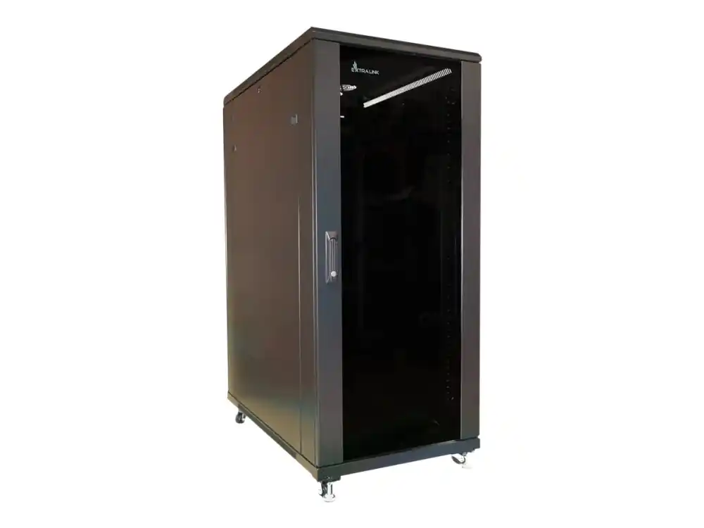 Extralink - Rack skåp - 600x600 mm - golvstående - svart - 37U - 19 Extra rabatt