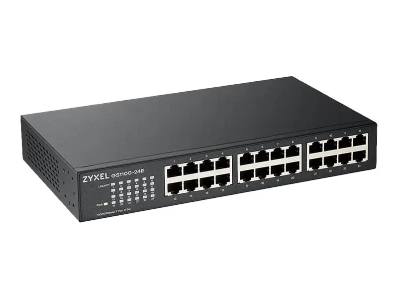 Outlet Zyxel GS-1100-24E - Switch - ohanterad - 24 x 10/100/1000 - rackmonterbar, väggmonterbar