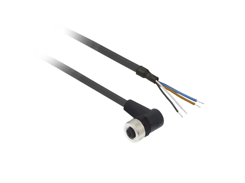 Populär Schneider Electric XZCP1241L10, 10 m, M12, Hunstik, Sort, Polyuretan (PUR), -40 - 80 °C