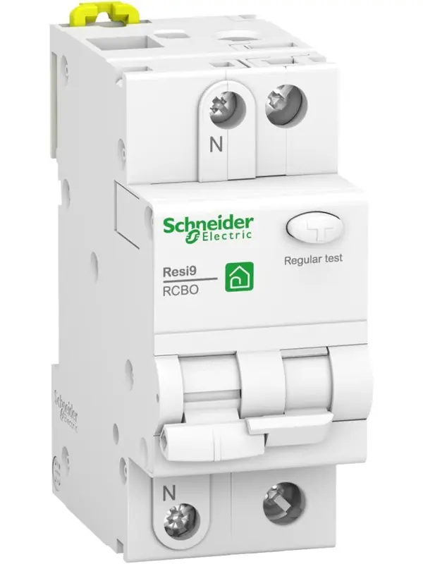 Erbjudandepris Resi9 Kombiafbryder RCBO. 1P + - N. 13A. 230V. C-karakteristik.