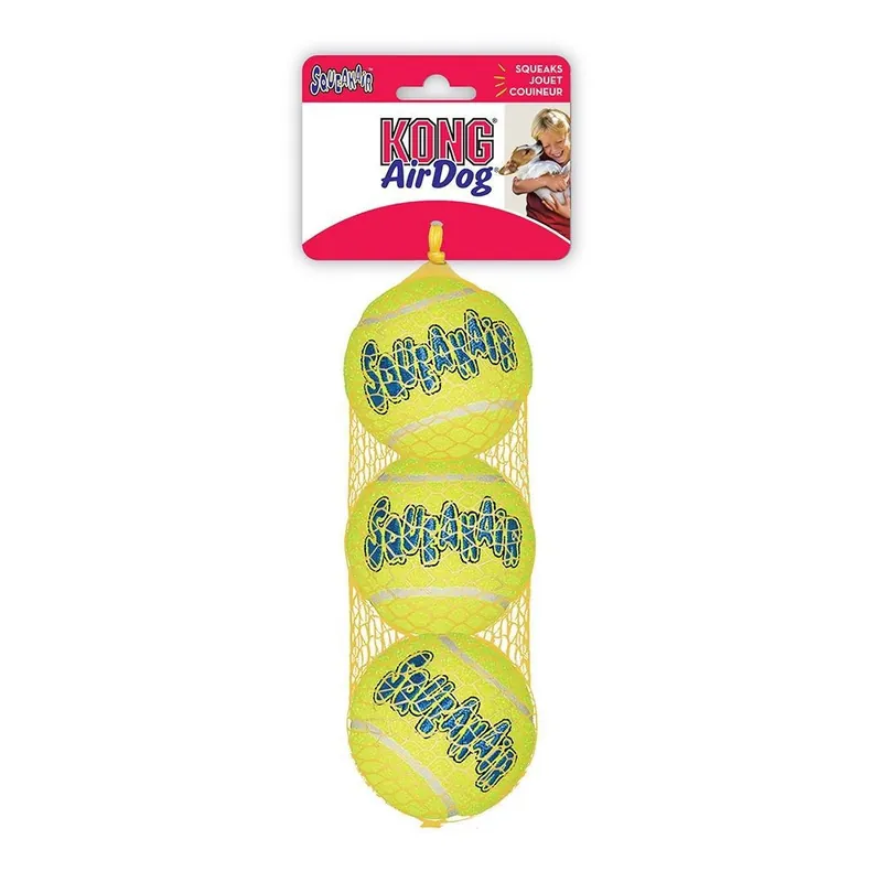 I lager KONG AirDog Squeaker Tennisbollar 3-pack (S)
