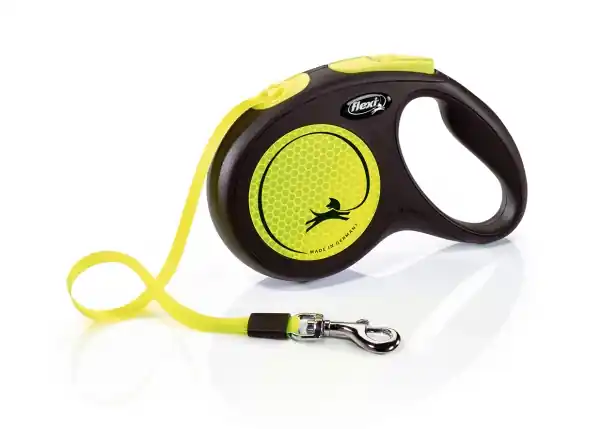 Begränsad tid Flexi New Neon Medium 5 m band/25 kg (Gul)