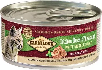 Snabb frakt Carnilove Adult Chicken, Duck & Pheasant 100 g