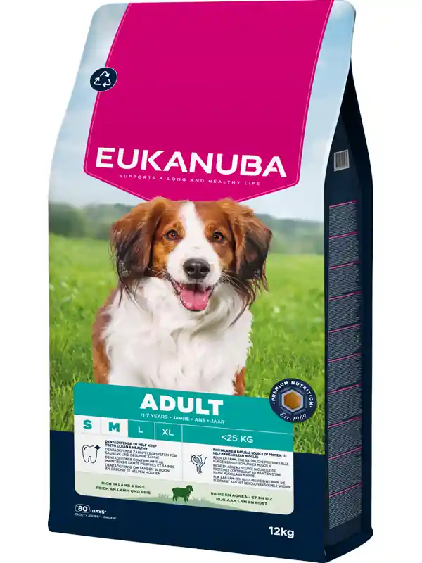 Erbjudandepris Eukanuba Dog Adult Small & Medium Breed Lamb & Rice (12 kg)