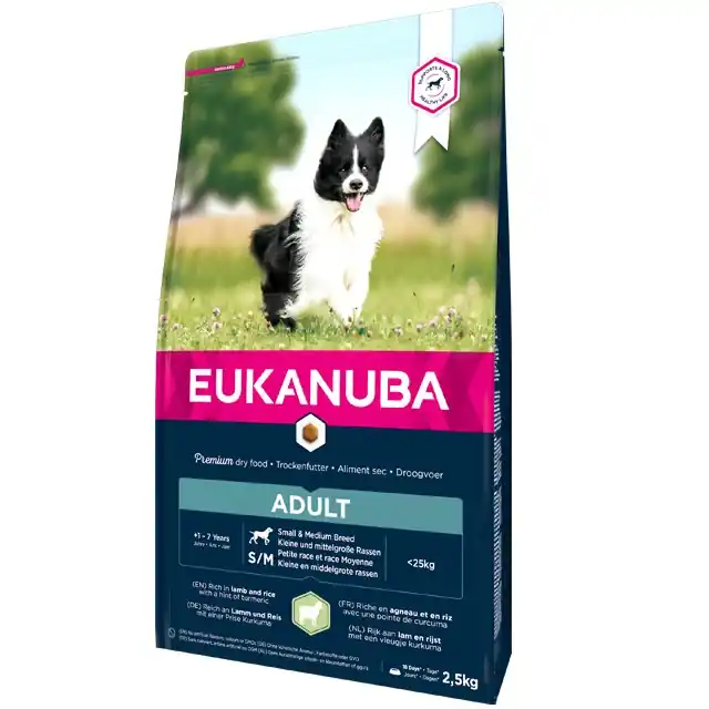 Lågt pris Eukanuba Dog Adult Small & Medium Breed Lamb & Rice (18 kg)