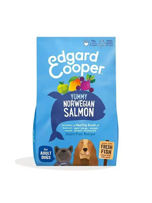 Lågt pris Edgard & Cooper Dog Adult Grain-Free Lax (2,5 kg)