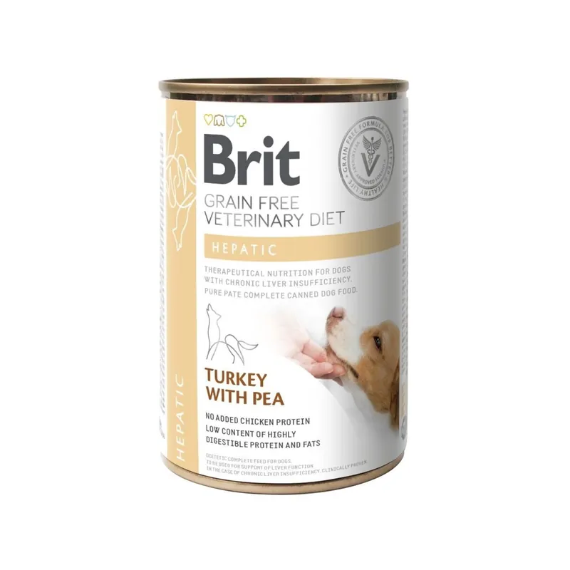 Brit Veterinary Diet Dog Hepatic Grain Free Turkey & Pea 400 g Premium