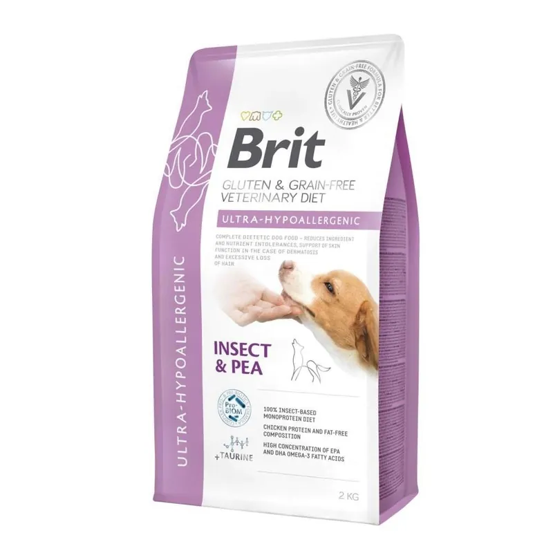 Brit Veterinary Diet Dog Grain Free Ultra-Hypoallergenic Insect & Pea (2 kg) Billigare