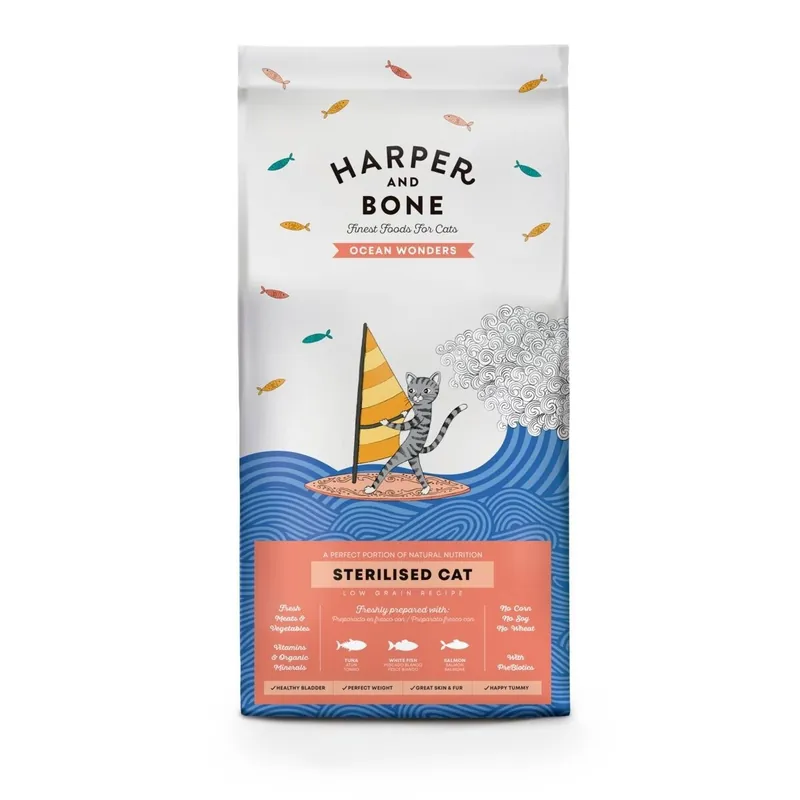 Köp nu Harper&Bone Cat Adult Sterilised Ocean Wonders (1,5 kg)